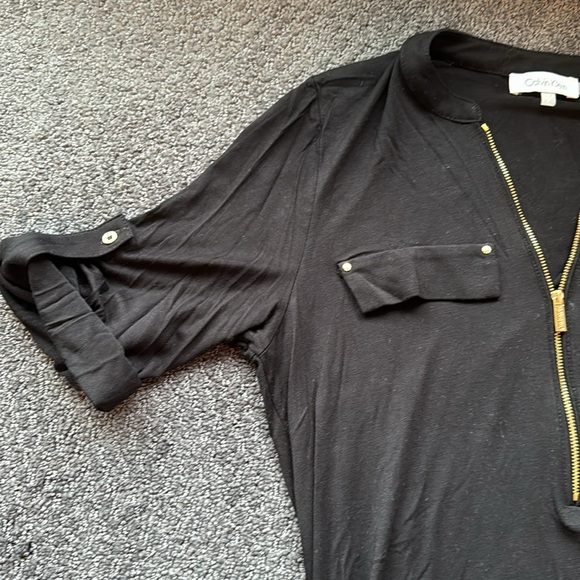 Calvin Klein black 3/4 sleeve top - Picture 4 of 5